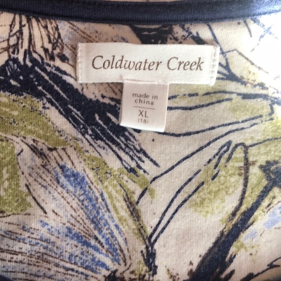 Coldwater Creek 3/4 Novelty Tee Shirt - Picture 2 of 2